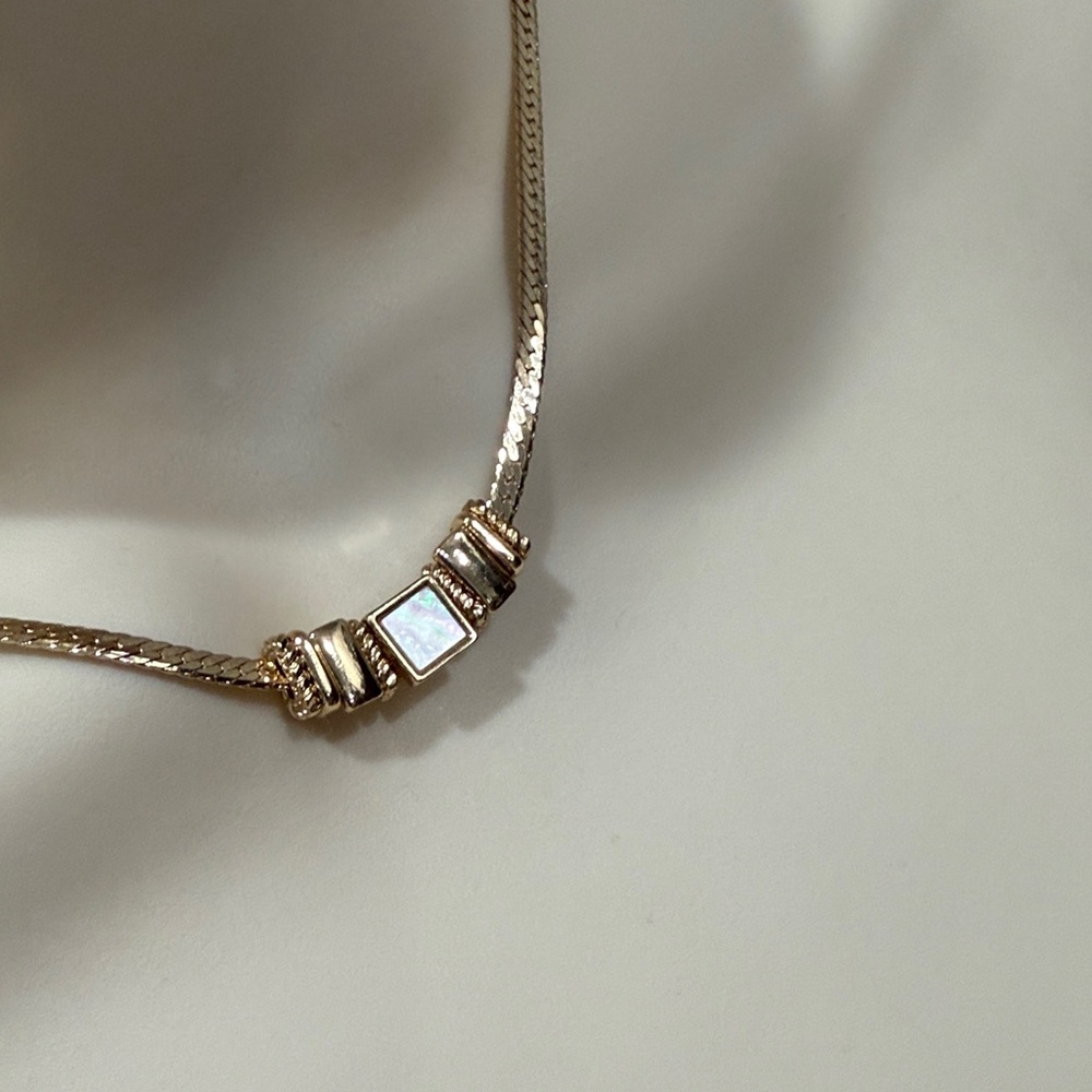 LC Lauren Conrad Gold Necklace with Square Pendant - Picture 3 of 5